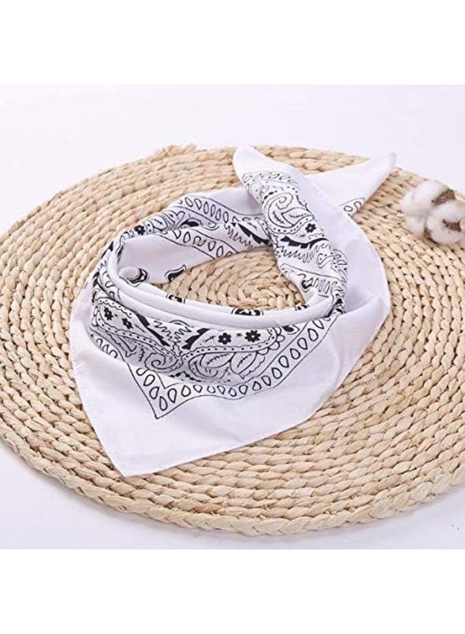 Unisex Paisley Bandana – Black & White  Polyester Headwrap for Summer | Lightweight, Breathable Scarf for Men & Women | Stylish Outdoor & Fashion Accessory - Image 4