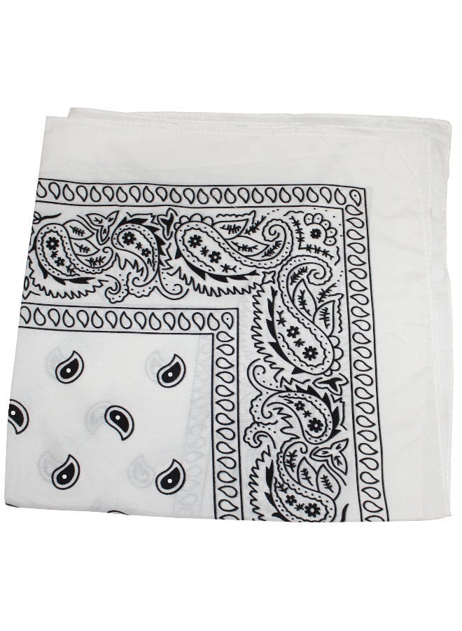 Unisex Paisley Bandana – Black & White  Polyester Headwrap for Summer | Lightweight, Breathable Scarf for Men & Women | Stylish Outdoor & Fashion Accessory - Image 5