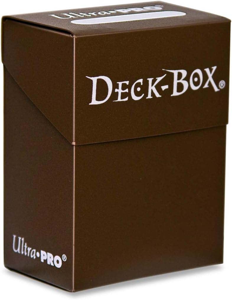 Ultra Pro Standard Deck Box for Card Storage - Holds 80 Sleeved Cards - Brown