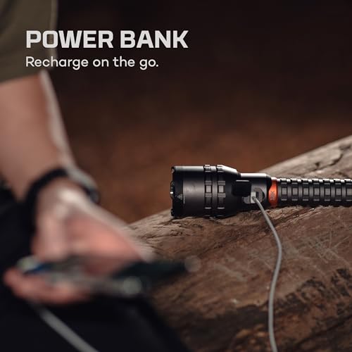 NEBO 12K Flashlight & Portable Charger | 12000 Lumens, 5 Light Modes, Rechargeable, Waterproof & Impact Resistant, Powers USB Devices, Great for Hunting & Camping, Includes USB-C Charging Cable - Image 5