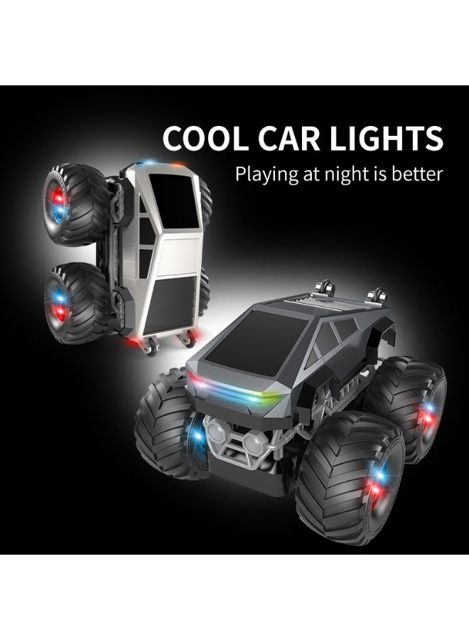 Remote control stunt car off-road pickup truck with lights and music, equipped with 2.4GHz remote control, suitable for all-terrain remote control toy truck car toy vehicle, suitable for boys and girls hobby children's toys gifts - Image 5