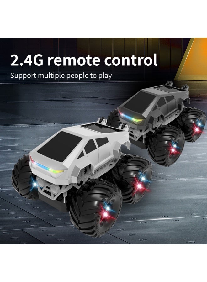 Remote control stunt car off-road pickup truck with lights and music, equipped with 2.4GHz remote control, suitable for all-terrain remote control toy truck car toy vehicle, suitable for boys and girls hobby children's toys gifts - Image 3