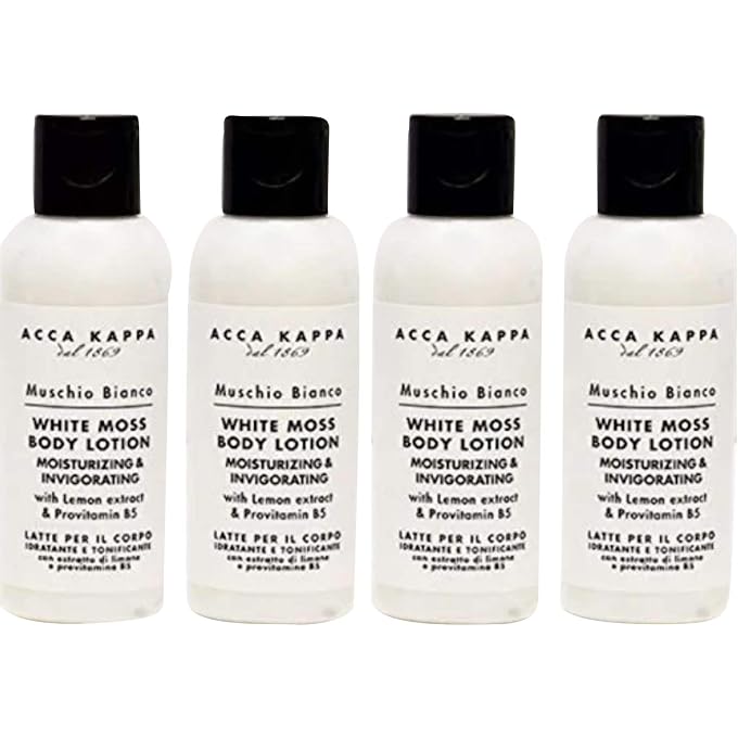 White Moss Body Lotion 75 ml Travel Bottles - Set of 4
