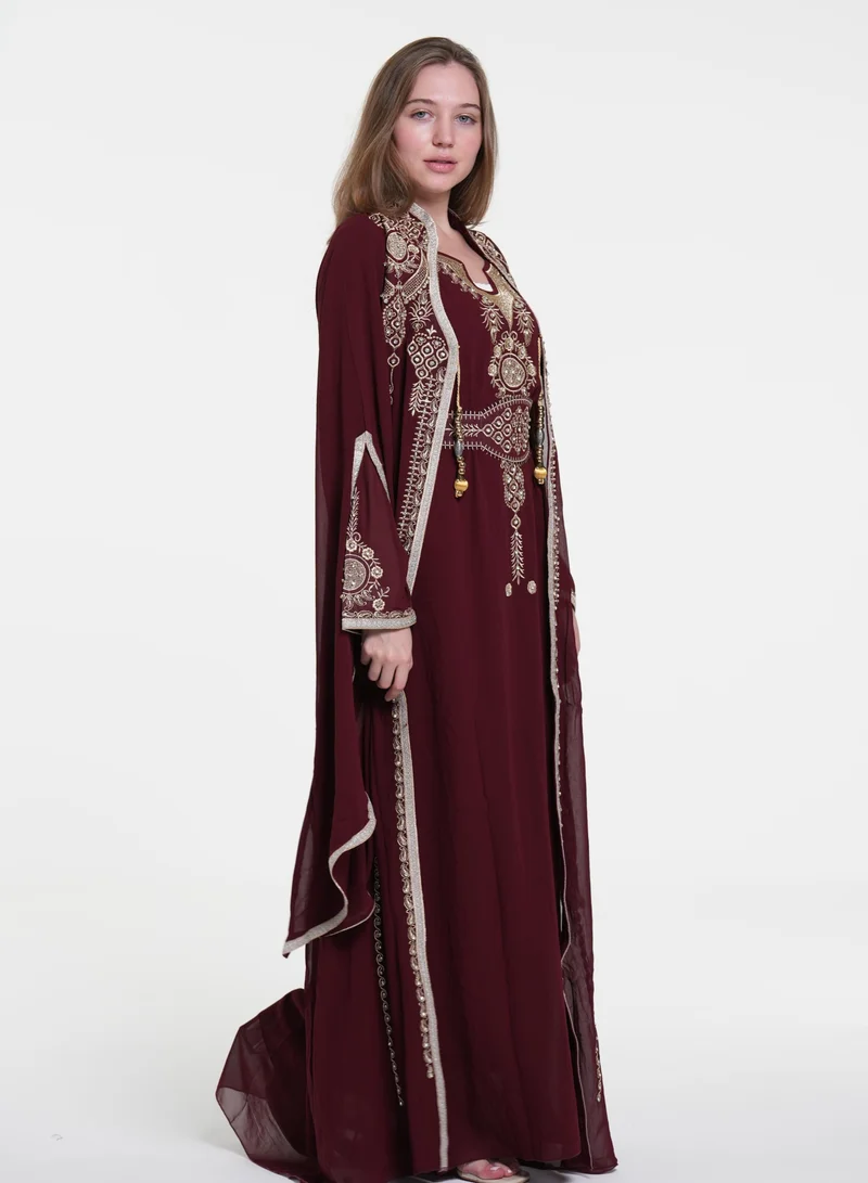 AL BENT AL SHARQIEH embroidered kaftan dress