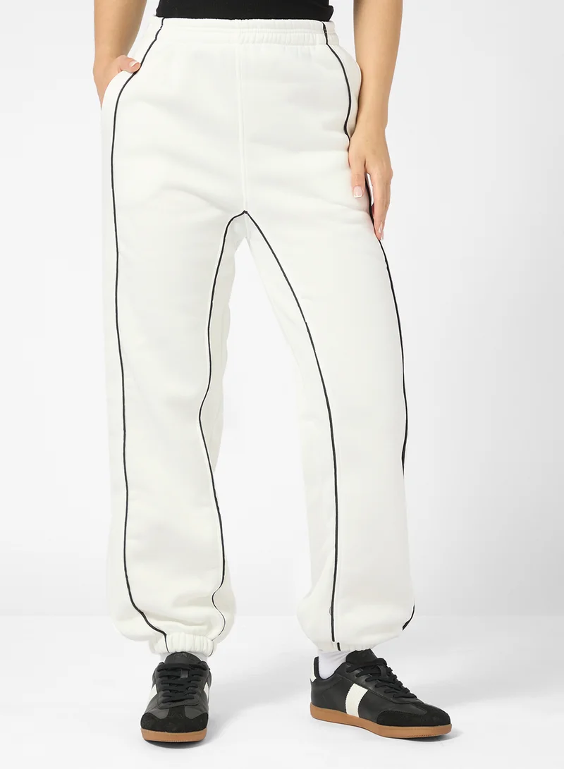 Ginger Oversize Contrast Trim Detail Sweat Set