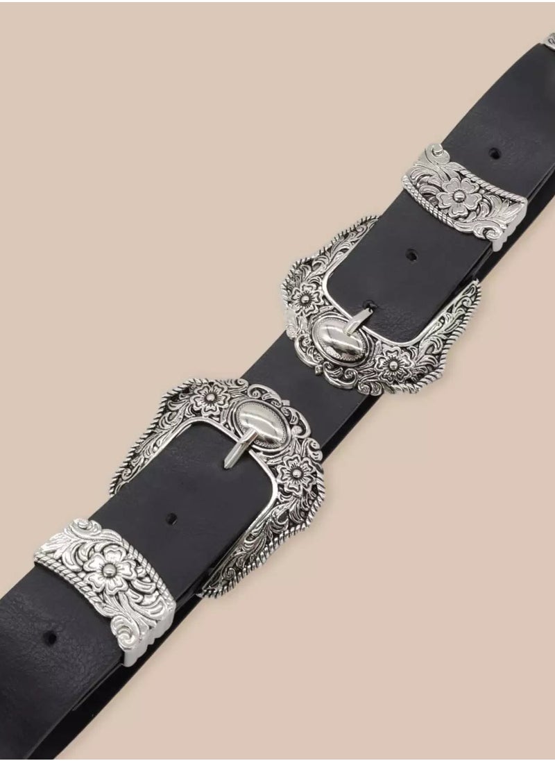 Generic Double Western Buckle Belt  - Image 4