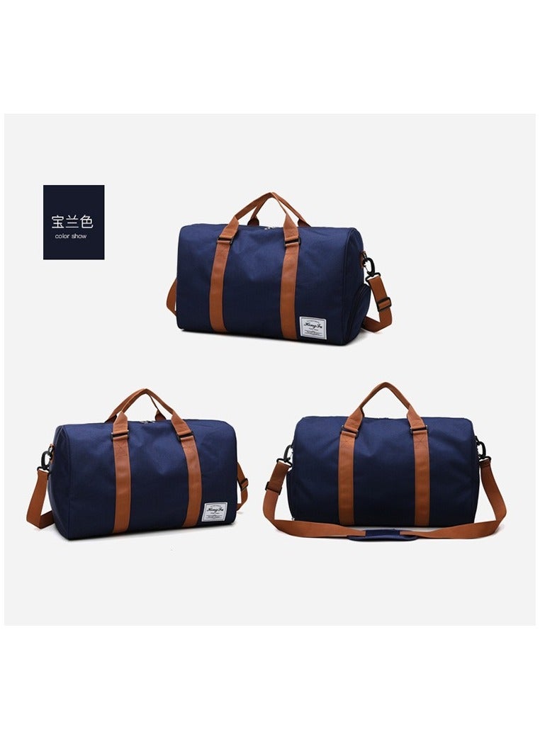 Beauenty Zipper Closure Duffel Bag 48x30x24 Centimeter Blue/Brown  - Image 4