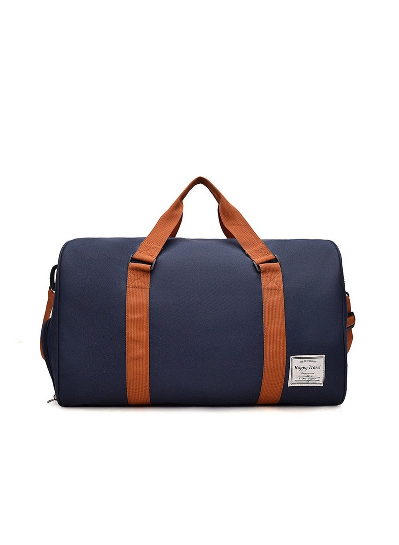 Beauenty Zipper Closure Duffel Bag 48x30x24 Centimeter Blue/Brown  - Image 1