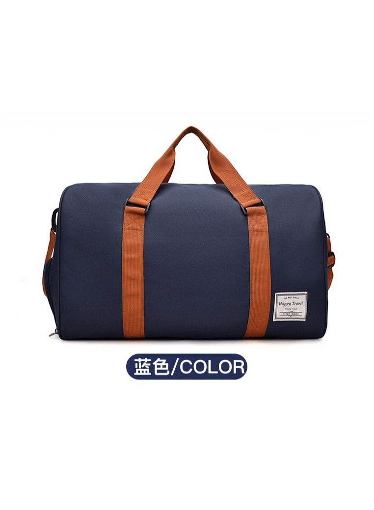 Beauenty Zipper Closure Duffel Bag 48x30x24 Centimeter Blue/Brown  - Image 2