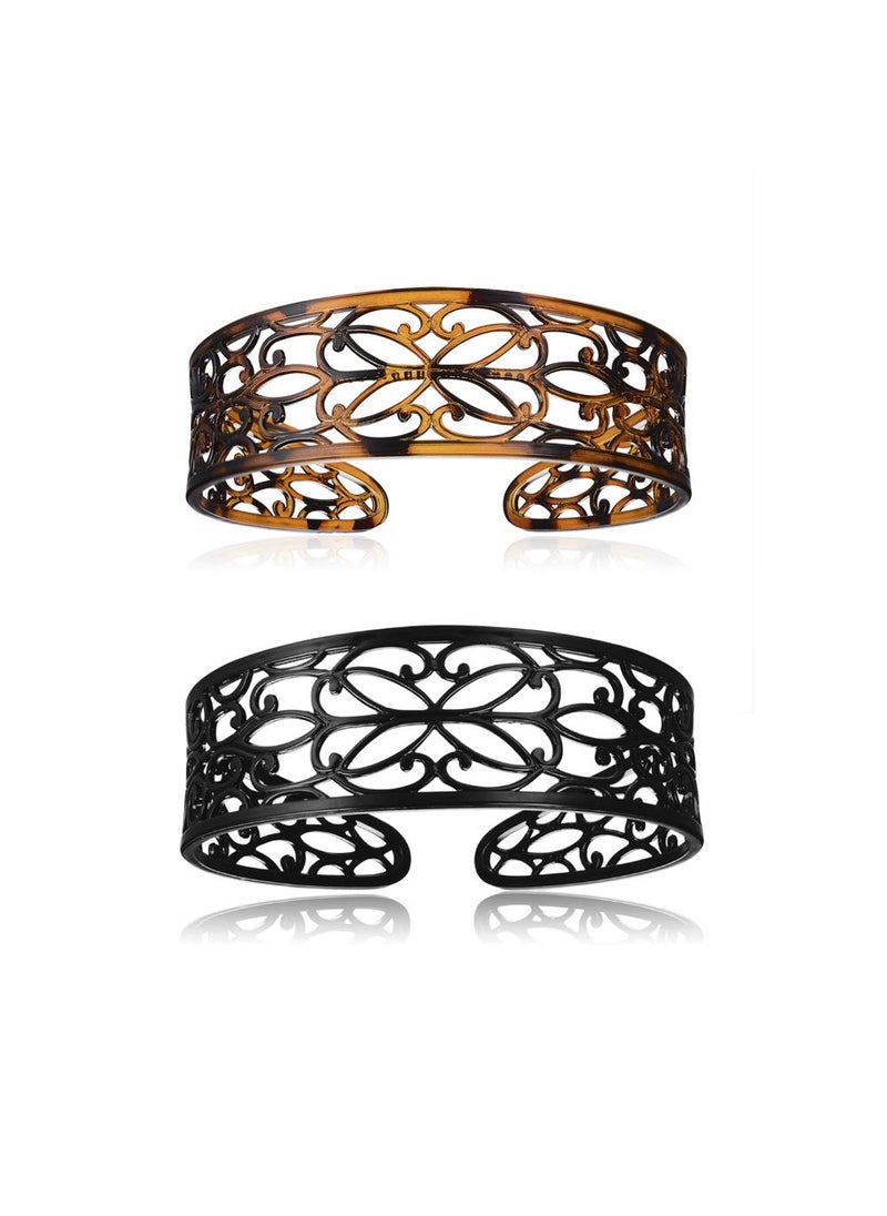 minihope - minihope headbands for women fashion headbands for girlsBlack brown 2Count - Image 1