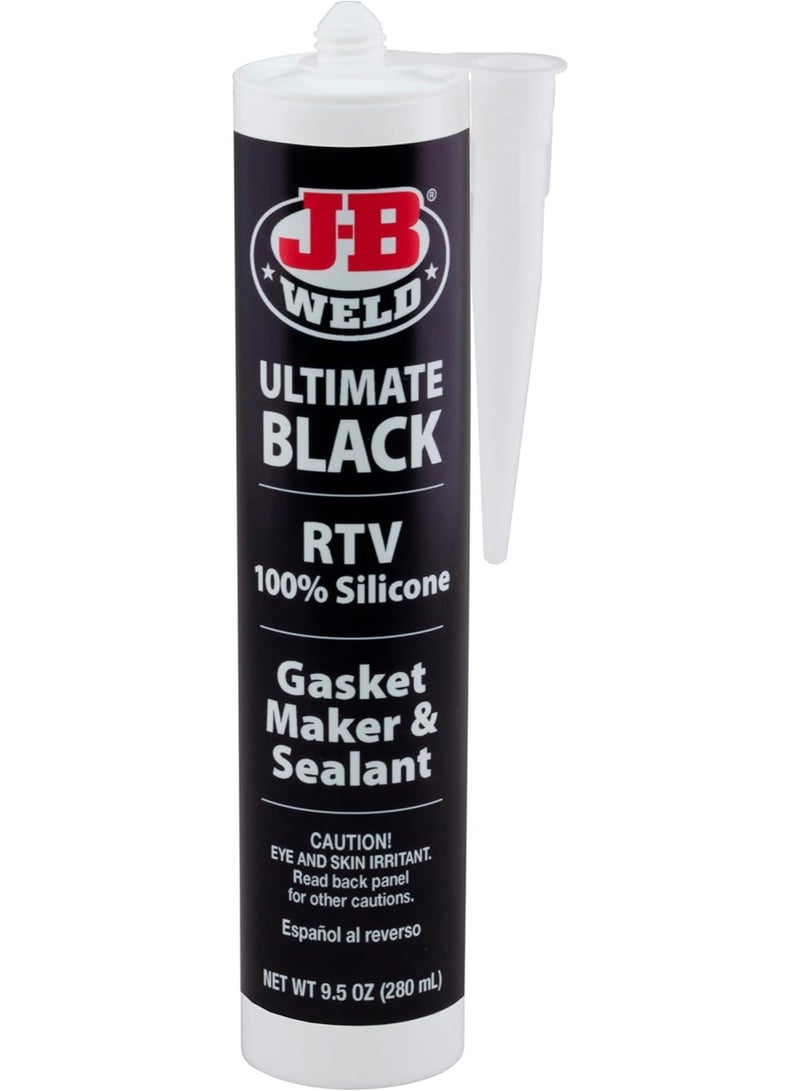 J-B Weld 32929 Ultimate Black RTV Silicone Gasket Maker and Sealant - 9.5 oz.