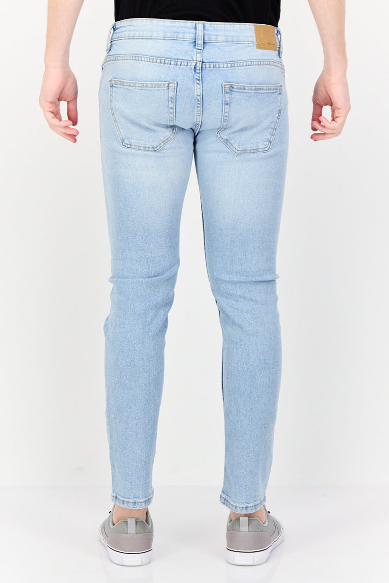 Celio جينز ضيق للرجال قابل للتمدد، أزرق فاتح - Image 3