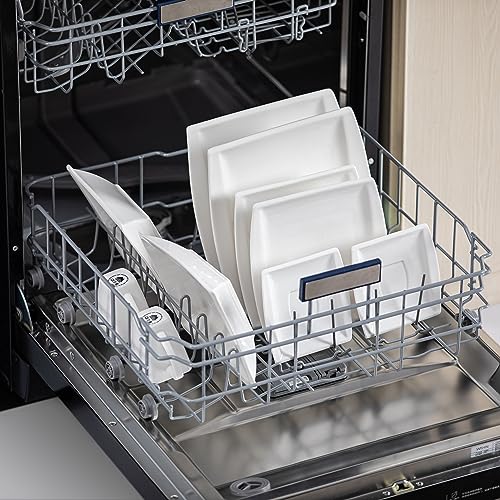 MALACASA Plates and Bowls Sets, Square Dinnerware Sets for 6 (30pcs), Series Blance - Image 5