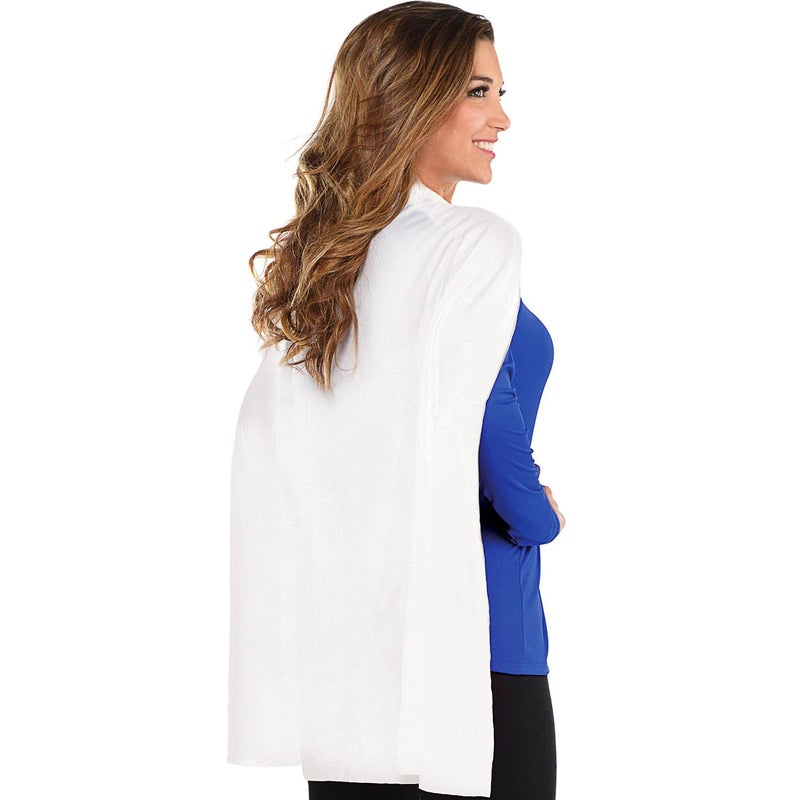 Amscan White Cape Costume for Kids and Adults  One Size Fits Most 1 Count  Great For Party DressUp  Superhero  Halloween Capes