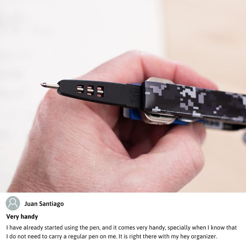 Keyport قلم كي بورت ميني - قلم EDC صغير فاخر | قلم مسطح صغير مصمم خصيصًا لمنظمات المفاتيح وحاملي المفاتيح | يستخدم خراطيش قلم تويكا الصغيرة القابلة للاستبدال (حبر أسود) - Image 3