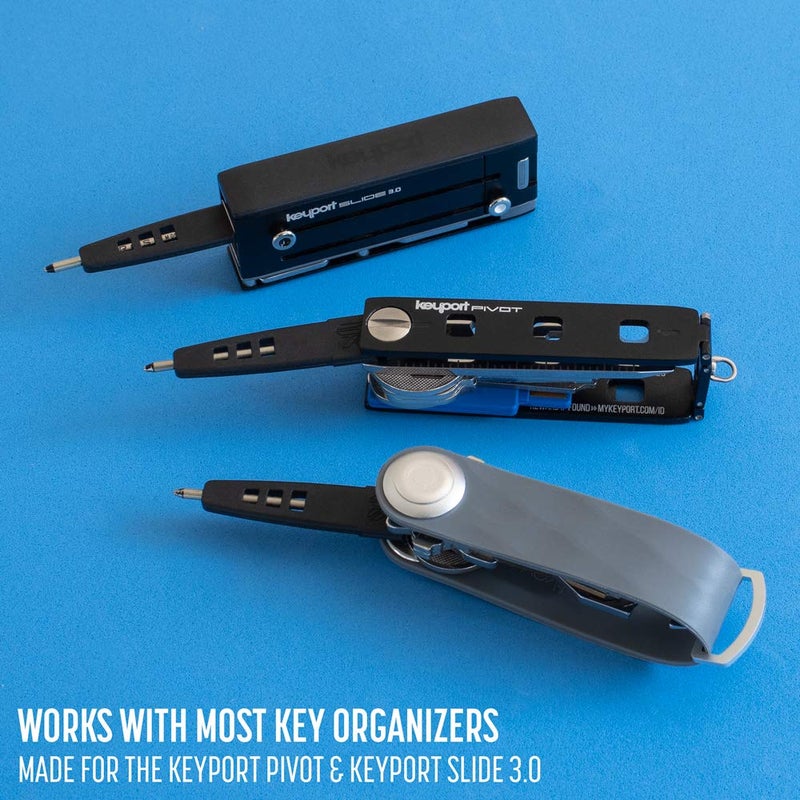 Keyport قلم كي بورت ميني - قلم EDC صغير فاخر | قلم مسطح صغير مصمم خصيصًا لمنظمات المفاتيح وحاملي المفاتيح | يستخدم خراطيش قلم تويكا الصغيرة القابلة للاستبدال (حبر أسود) - Image 5