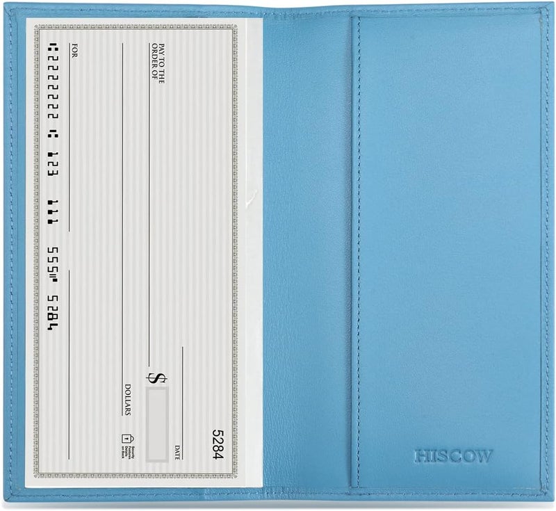 HISCOW Minimalist Checkbook Cover - Full Grain Leather - Image 1
