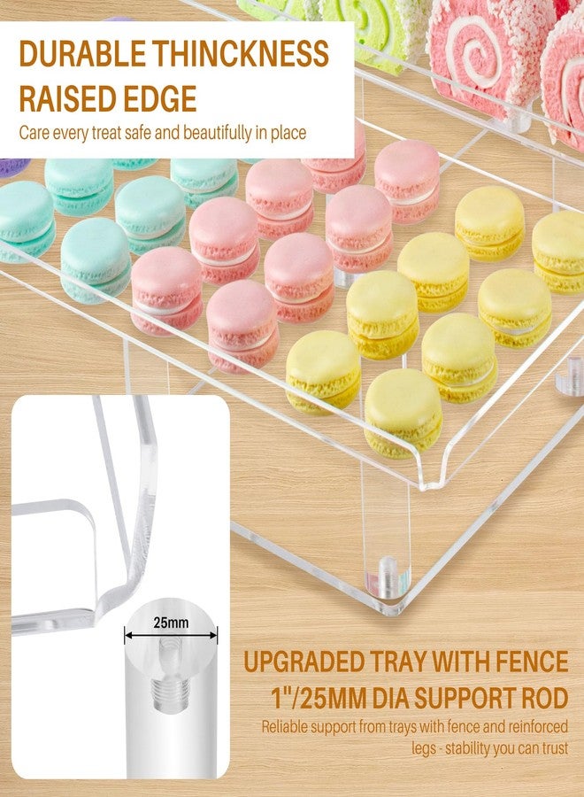 Boxalls Dessert Table Display Set 3 Tier, Clear Acrylic Stands for Cupcakes Dessert Pastry Food Treat, Tiered Buffet Risers Platter Serving Trays for Wedding Birthday Party - Image 2