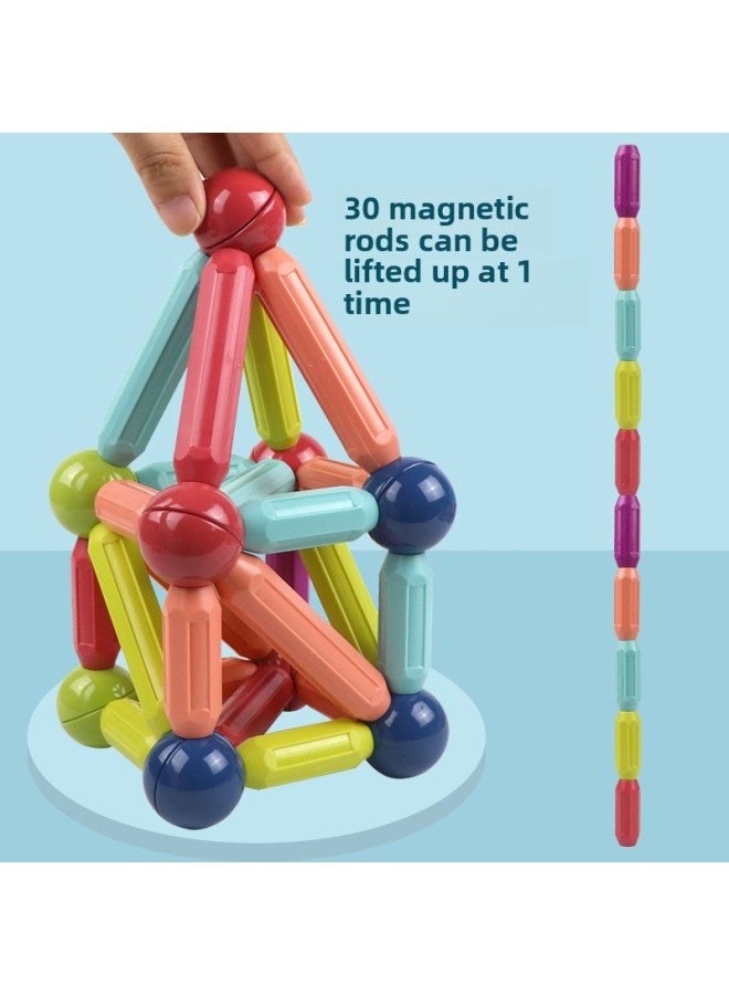 Variables Magnetic Bar Set Magnetic Building Blocks Large Particle Magnet Intelligence Toys Assembled Early Education Educational Export-Color:Strong Magnetic -84 Piece Set (storage Box/with Surrounding Mark)  - Image 4