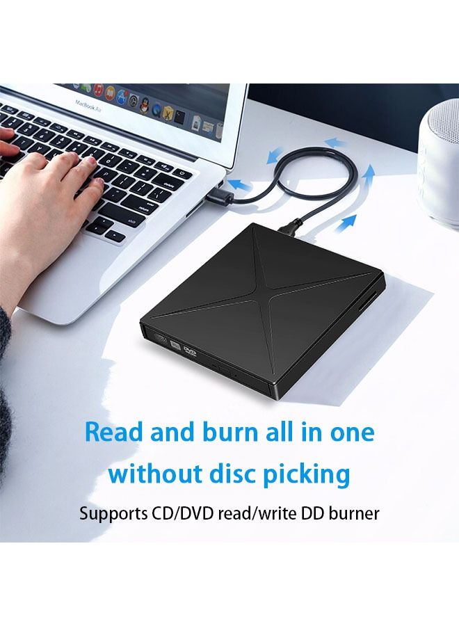 Arabest External DVD Burner Multi-function SD Card Usb Port Extension External External Burning Optical Drive - Image 2