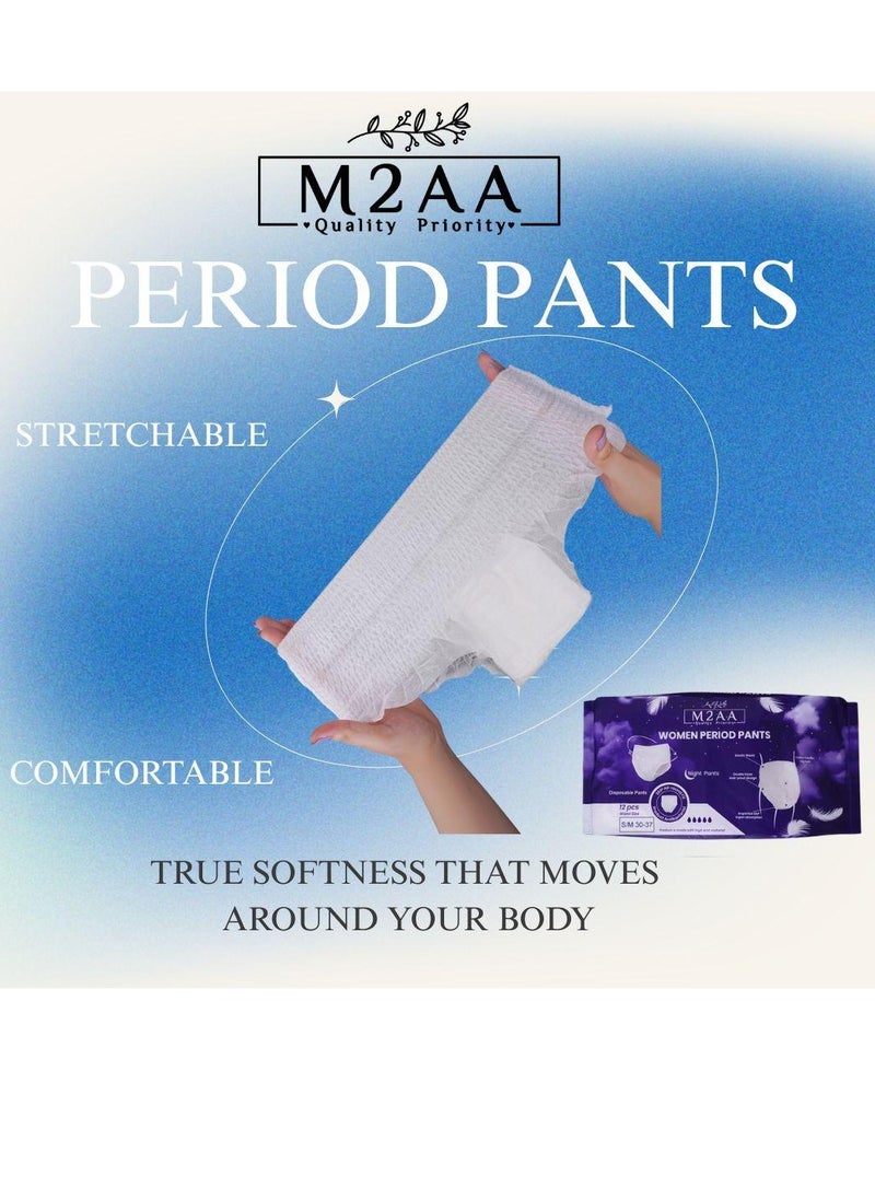 M2AA 12Pcs Women Period Pants S/M and M/L Women Menstrual Pants, Maternity Delivery & Postpartum Use  - Image 2
