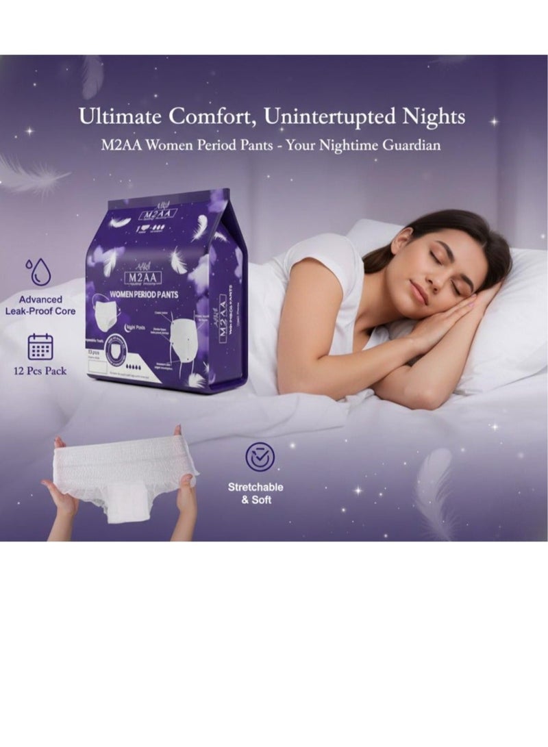 M2AA 12 Packs Disposable  Women Period Pants S/M and M/L Women Menstrual Pants, Maternity Delivery & Postpartum Use - Image 4