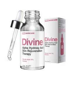 DIVINE DERRIERE Glycolic Acid 70% Professional Chemical Peel - Intense Alpha Hydroxy Acid Skin Peel For Acne Scarring, Wrinkles, Fine Lines and Brown Spots. 1 fl oz 