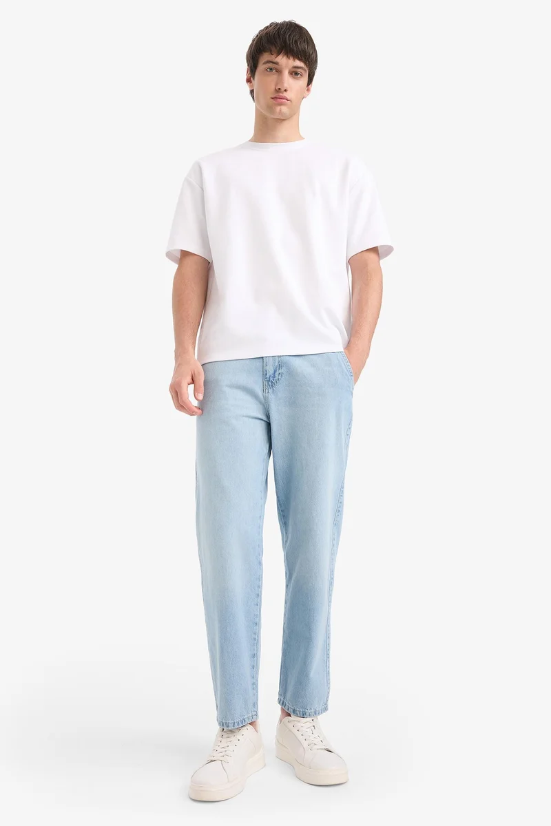 ديفاكتو 100% Cotton Relax Fit Wide Leg Jeans