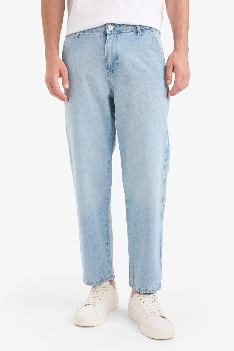Defacto  100% Cotton Relax Fit Wide Leg Jeans for Men | Best Price UAE