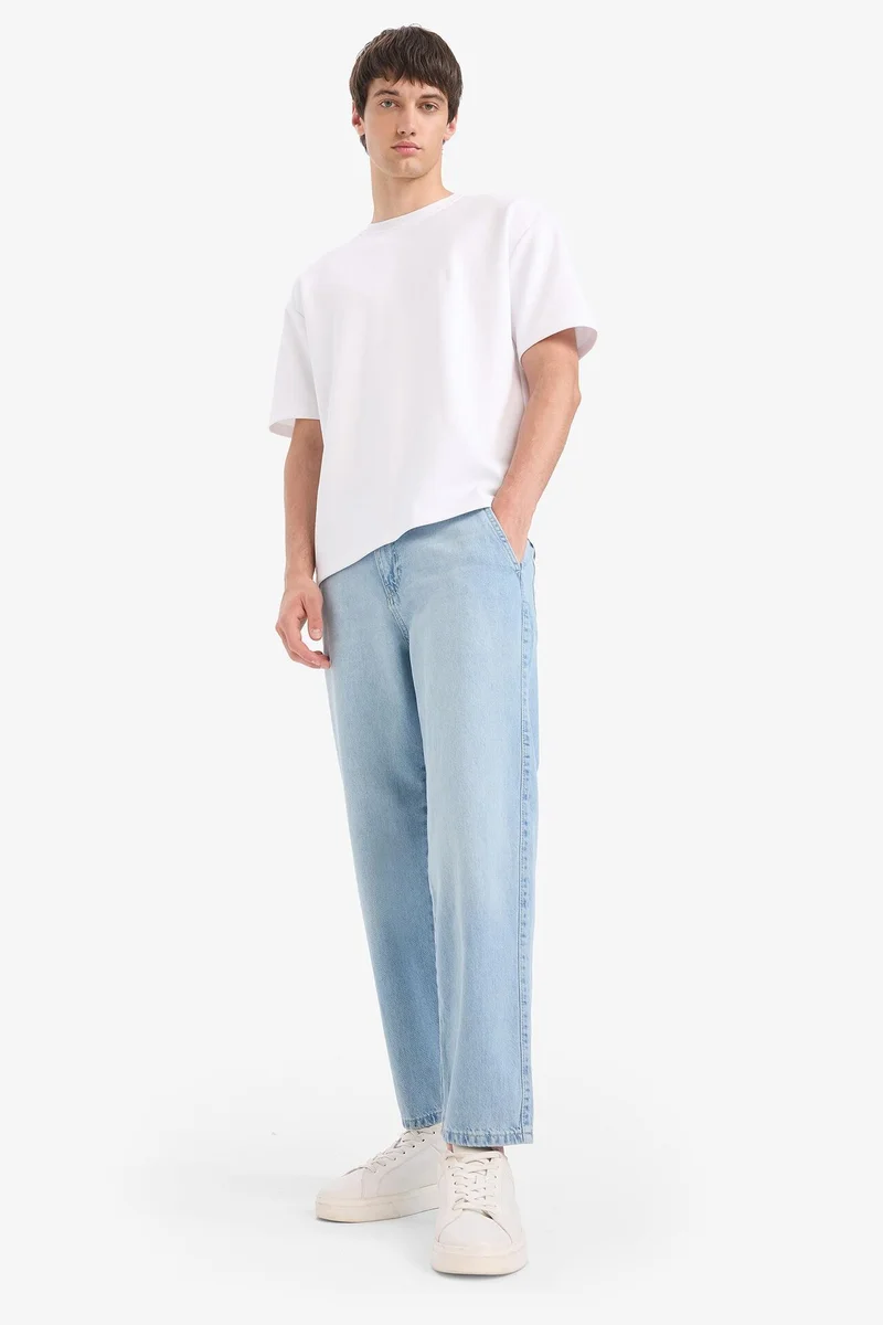ديفاكتو 100% Cotton Relax Fit Wide Leg Jeans