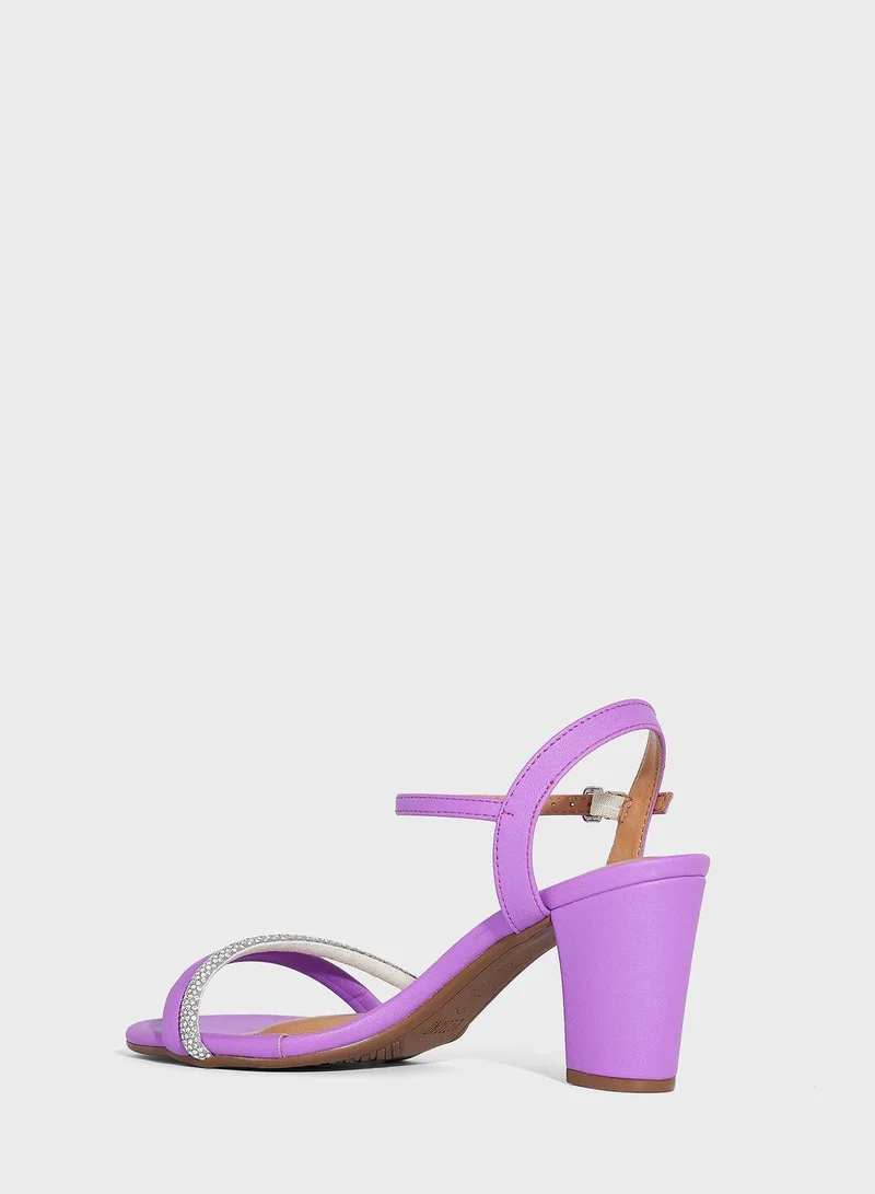 VIZZANO Block Heel Sandals for Women – Stylish Ladies Heels Sandals for Everyday Wear