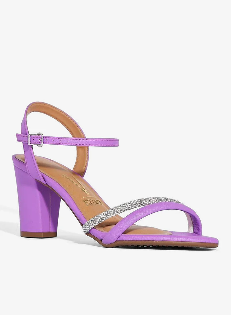 VIZZANO Block Heel Sandals for Women – Stylish Ladies Heels Sandals for Everyday Wear