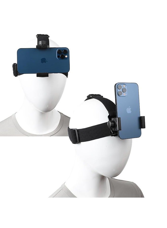 Head-Mounted Mobile Phone Mount, First-Person View Live Shooting Bracket, Head Mount Strap Compatible with iPhone Smartphones(4-7) and Action Camera GoPro - Image 2