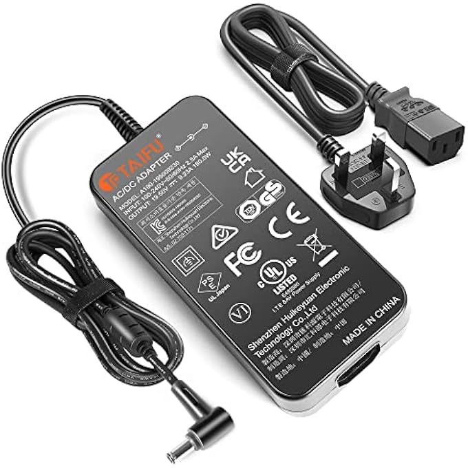 rayihni FOR ASUS ROG LAPTOP CHARGER, 180W ADAPTER POWER SUPPLY FOR ASUS ROG ZEPHYRUS G14 G15 GA401I GA401IV GA401IH GA401IU GA502IU GA502DU ASUS TUF TUF505DU TUF705DU FX705G FX705D FX505D ADP-180UB D - Image 3