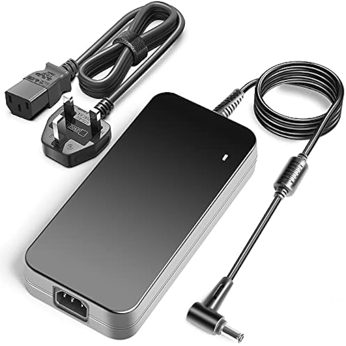 rayihni FOR ASUS ROG LAPTOP CHARGER, 180W ADAPTER POWER SUPPLY FOR ASUS ROG ZEPHYRUS G14 G15 GA401I GA401IV GA401IH GA401IU GA502IU GA502DU ASUS TUF TUF505DU TUF705DU FX705G FX705D FX505D ADP-180UB D - Image 1