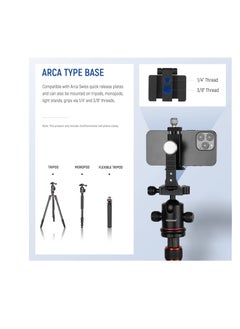 KASTWAVE Cell Phone Tripod Mount, Cold Shoe Mount and Arca Type Base, 360° Rotatable Phone Holder, Video Vlogging Rig, Fits Any Size Smartphone Including iPhone 14 Pro Max Galaxy S22 Ultra Pixel  - Image 3