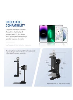 KASTWAVE Cell Phone Tripod Mount, Cold Shoe Mount and Arca Type Base, 360° Rotatable Phone Holder, Video Vlogging Rig, Fits Any Size Smartphone Including iPhone 14 Pro Max Galaxy S22 Ultra Pixel  - Image 5