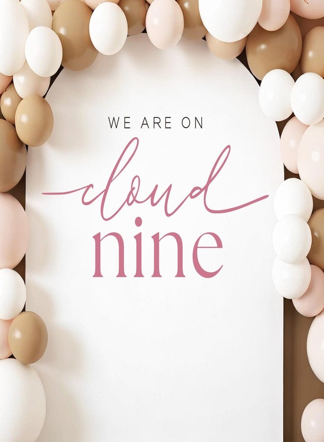 Aoemon On Cloud Nine Baby Shower Decorations Pink - Peel and Stick We are On Cloud Decor Themed Balloon Arch Backdrop Sign Stickers, 1St Birthday Party Supplies Wall Decor for Girls (Pink) - Image 5