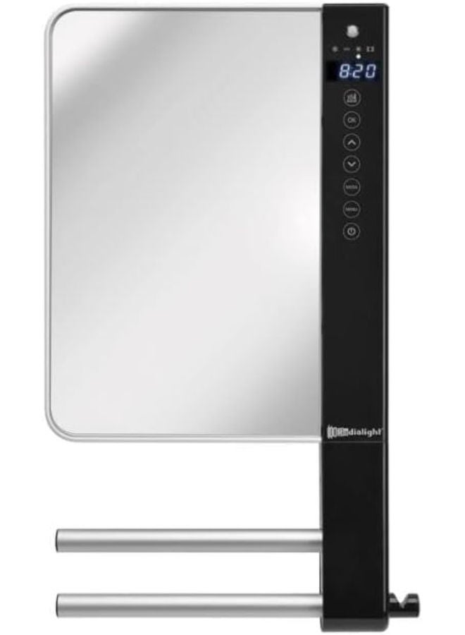 AURORA Radialight Windy Visio Bathroom Heater & Towel Dryer with Mirror, 1800W - Image 1