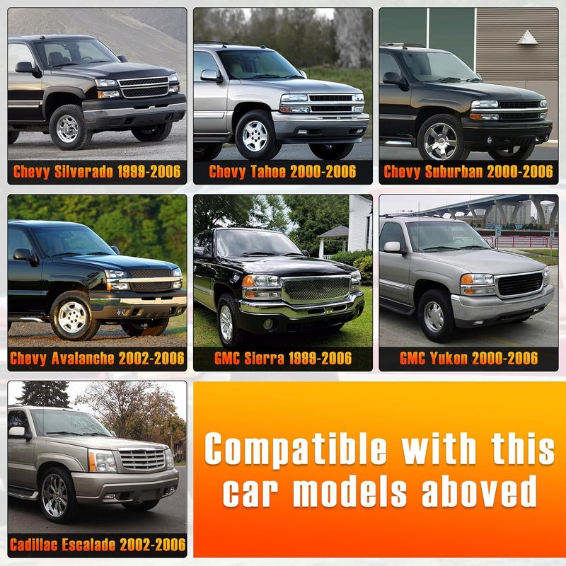 AMSPRAC Chromed Exterior Door Handle Cover Caps & Rear Tailgate Handle Cover & Door Side Rearview Mirror Caps,Exterior Cover Set fit for 1999-2006 Chevrolet Silverado GMC Sierra,12PCS - Image 2