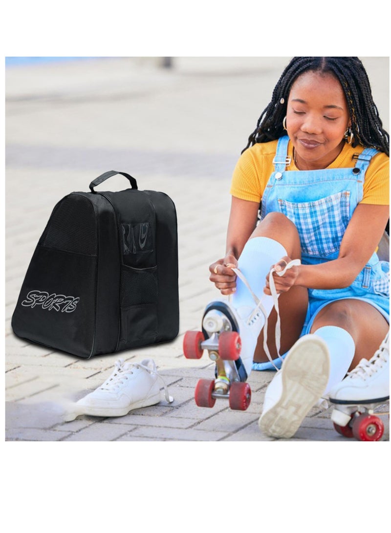 SOLARAE Roller Skate Bag, Oxford Cloth Skates Shoulder Bag, Inline Skate Tote for Skating Storage, Roller Skates Shoe Pouch Organizer, Ice Skate Bag for Child, Teenager, Kids, Adult - Image 2