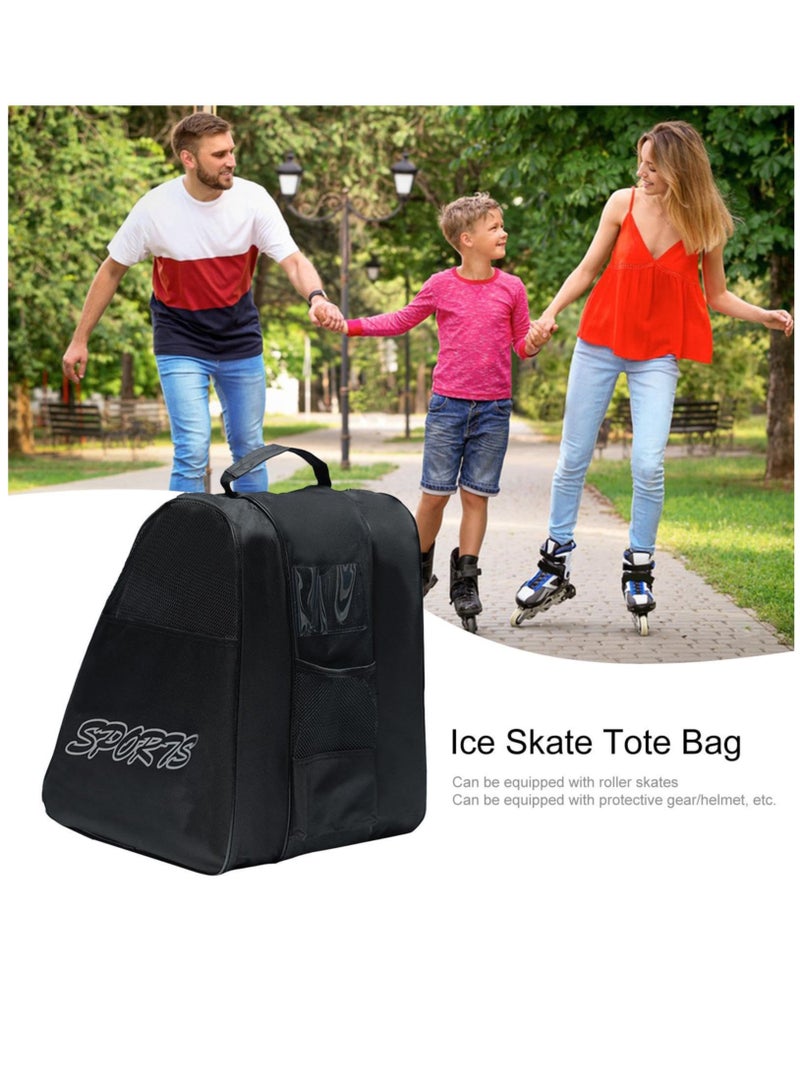 SOLARAE Roller Skate Bag, Oxford Cloth Skates Shoulder Bag, Inline Skate Tote for Skating Storage, Roller Skates Shoe Pouch Organizer, Ice Skate Bag for Child, Teenager, Kids, Adult - Image 3