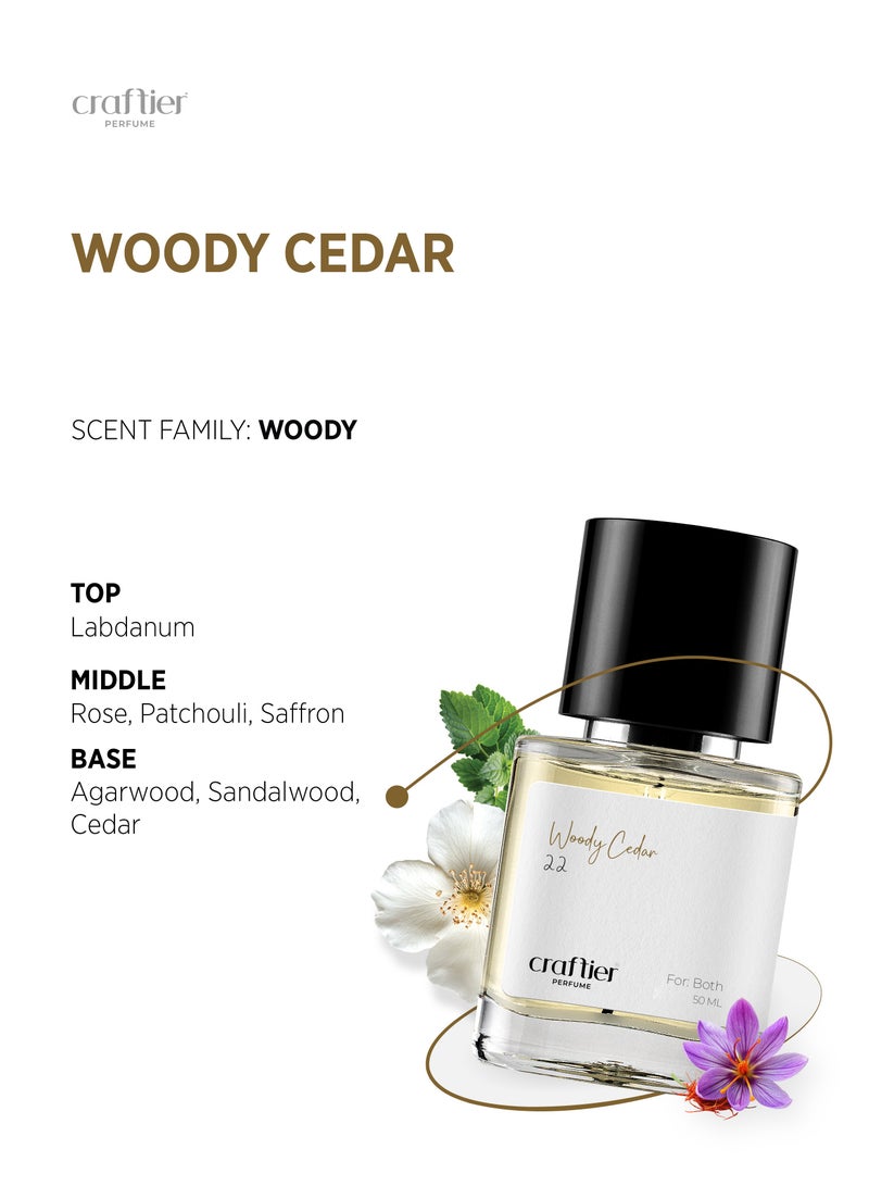 Craftier Perfume WOODY CEDAR - Inspired of-OUD ISPAHAN, Eau De Parfum for Men & Women - 50ml, Long Lasting Woody Fragrance Upto 24 Hrs, Travel Size Unisex Perfume - Image 3