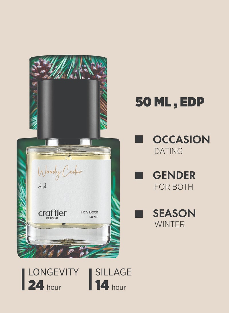Craftier Perfume WOODY CEDAR - Inspired of-OUD ISPAHAN, Eau De Parfum for Men & Women - 50ml, Long Lasting Woody Fragrance Upto 24 Hrs, Travel Size Unisex Perfume - Image 5