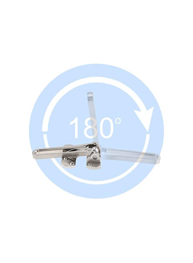 promass Door Lock Latch for Home Security, Swing Bar Door Guard, Front Door Locks Secondary Security Door Latch for Kids Home Hotel Apartment (Silver) - Image 4