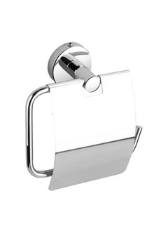 RAIZEN Raizen Toilet Paper Holder Tissue Paper Holder with Flap Bathroom Accessories Stainless Steel Toilet Roll Holder Toilet Tissue Paper Roll Holder Chrome Finish Pack of 1  - Image 1