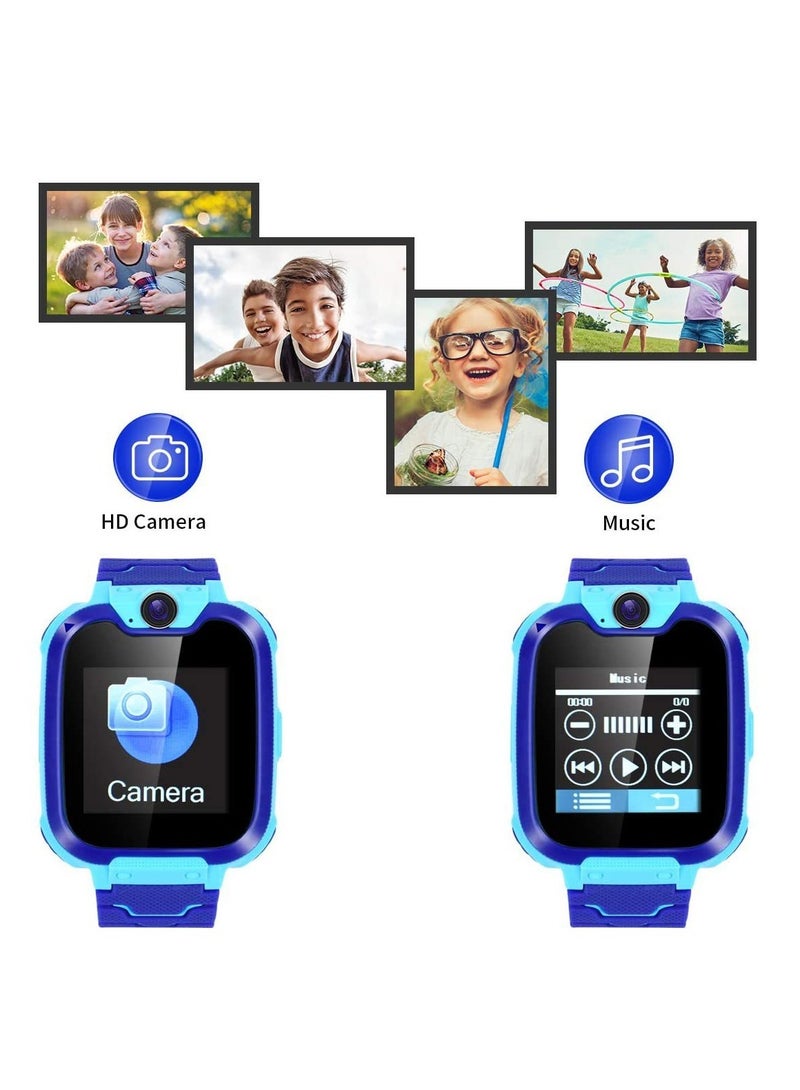 Kids Smart Watch for Boys and Girls, Kids' Watches with Games, 1.54-inch HD Touch Screen Smartwatch for Children with SOS Call Camera Music Player Game Alarm (Yellow)  - Image 5