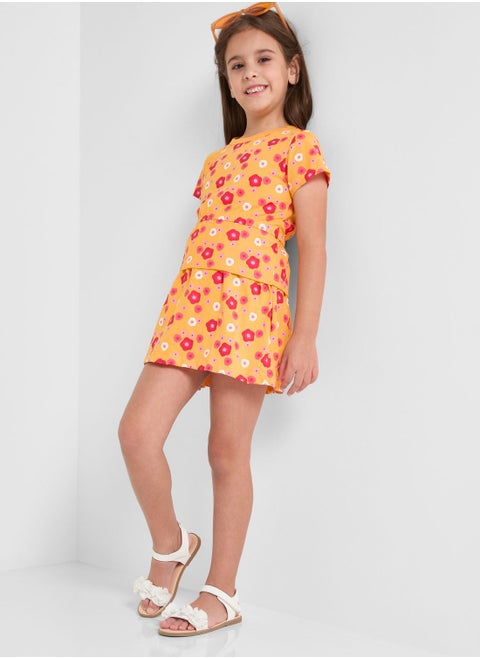 Floral Printed Knitted Dress