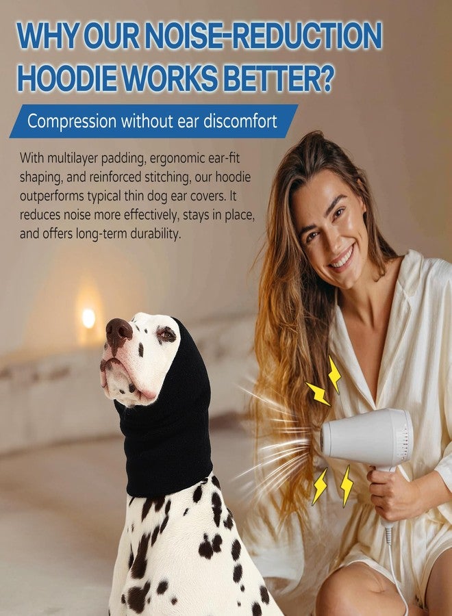 AOOLMOL Dog & Cat Calming Hoodie – Soft Double-Layer Ear and Neck Cover for Anxiety Relief & Noise Protection, Elastic Pet Head Wrap for Grooming, Bath, Drying & Fireworks - Image 3