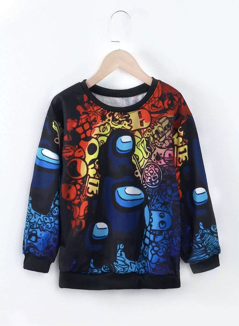 Toddler Boys Cartoon Graphic Sweatshirt  - Image 1